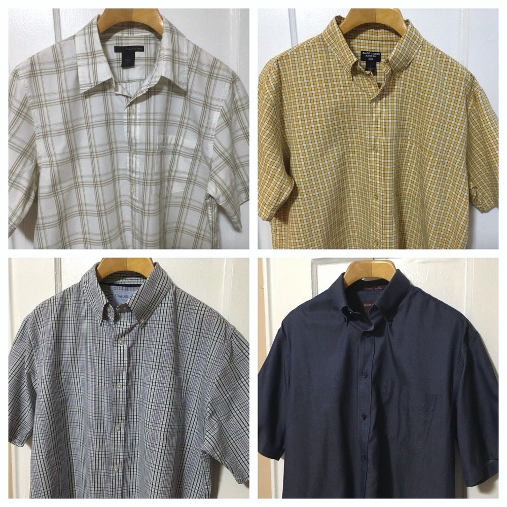 Lot 4 LARGE Short Sleeve Shirt Ralph Lauren etc